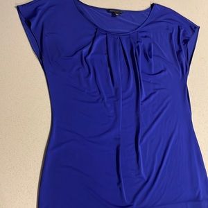 EUC Banana Republic deep purple front pleated stretchy top